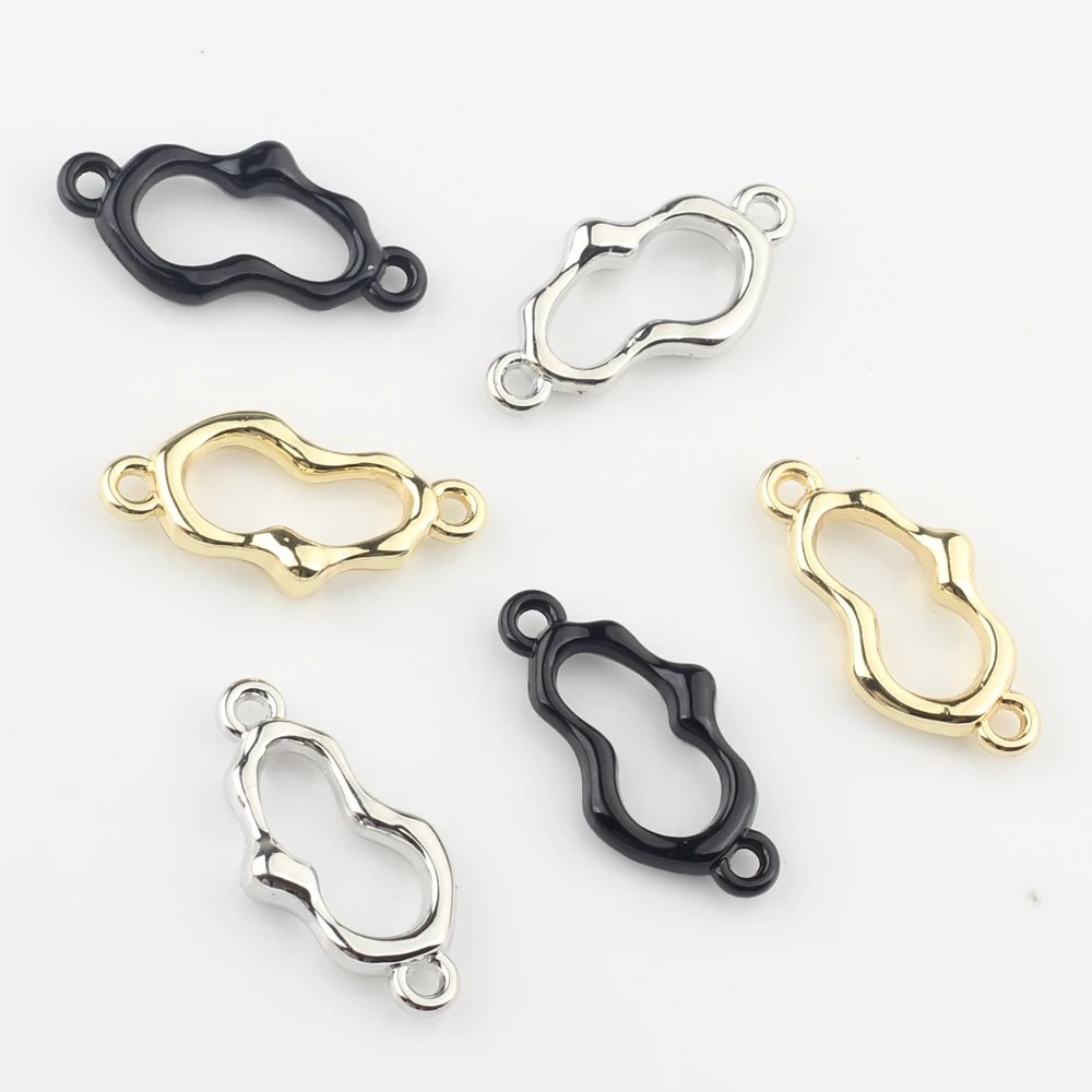 10pcs/lot Zinc Alloy Charms Geometric Irregularity Connector Charms For DIY Fashion Jewelry Making Finding Accessories