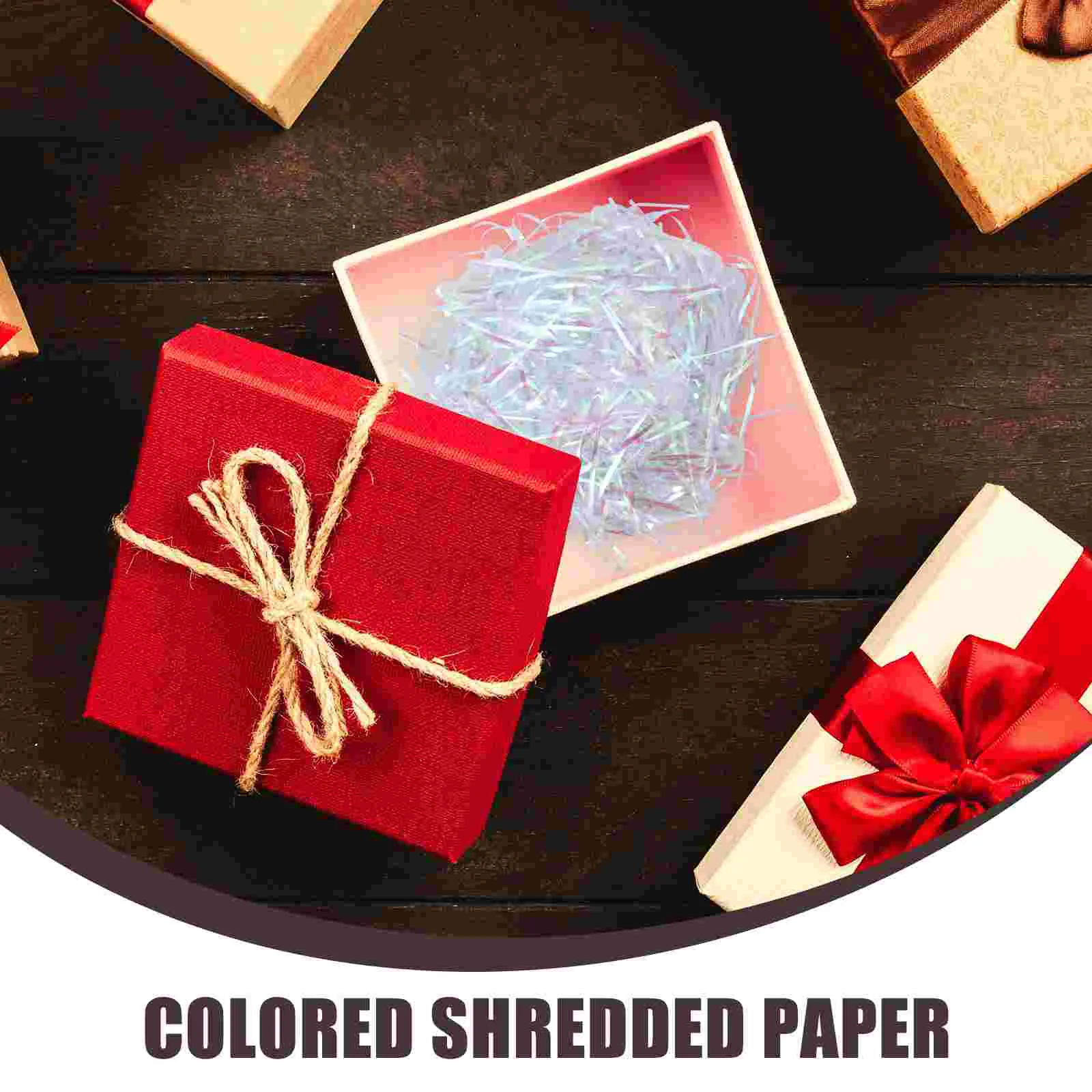 Iridescent Shred Tissues Filler Lafite Grass Paper Shredded Hamper Fillers Silk Non-toxic