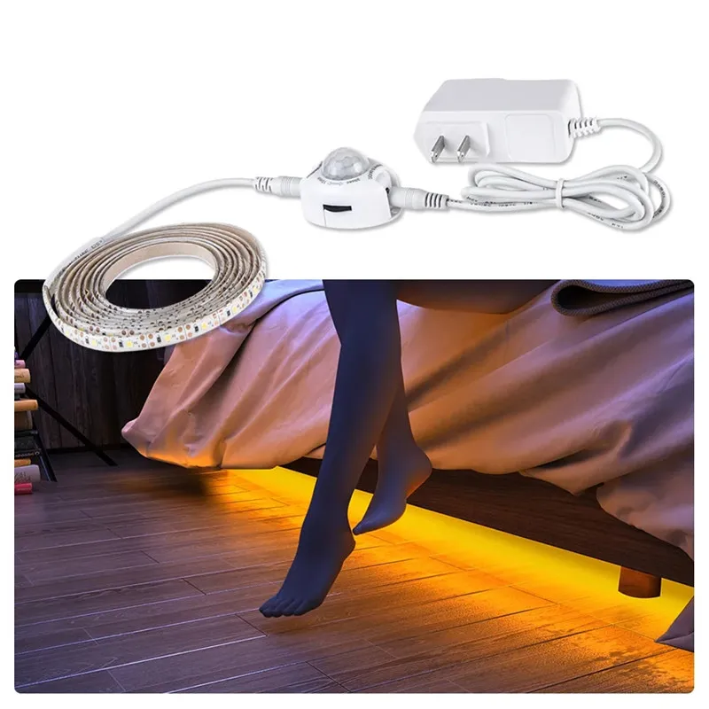 

Wireless PIR Motion Sensor LED Strip light 12V Auto on/off Stair Wardrobe Closet kitchen LED Light lamp 110V 220V 1M 2M 3M 4M 5M