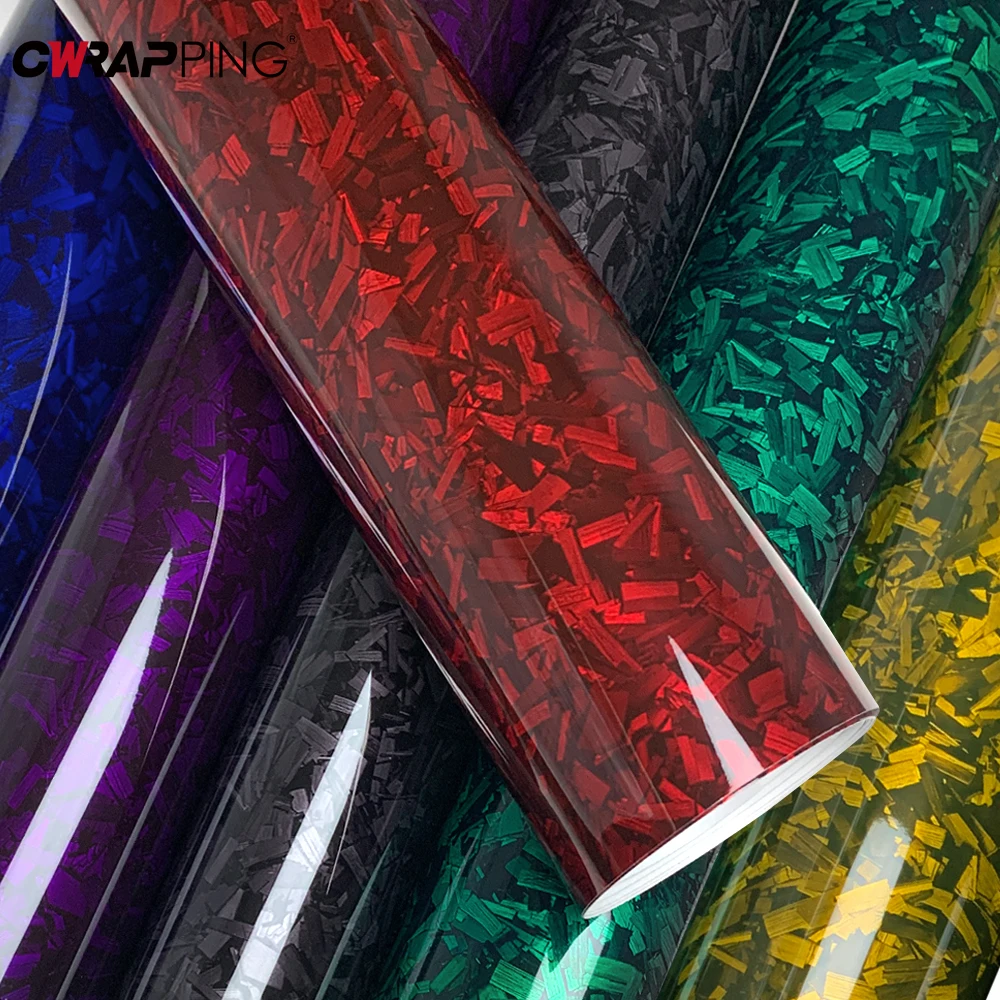 Pegatinas de motocicleta para coche, pegatinas de vinilo de fibra de carbono forjadas, pegatina automotriz, película para cubrir accesorios para automóvil