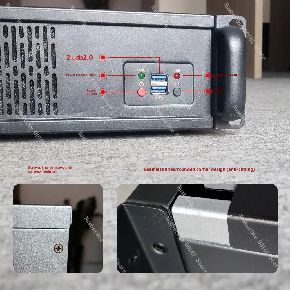 2u Chassis Mini Industrial Server in-line HDD Enterprise Hotel Air Cooled Quiet Simple Fan