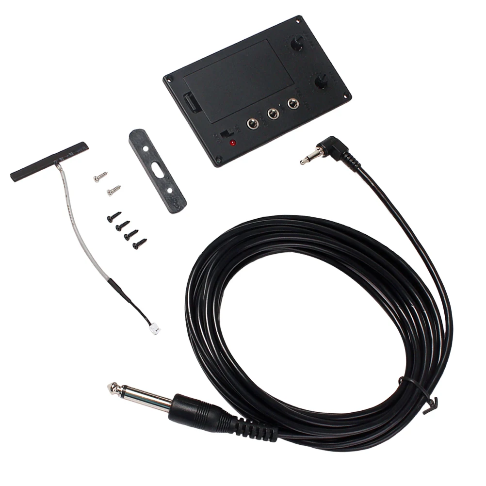 

1 Set Violin Pickup Eq Silent Mute Equalizer Preamp Accessory High Quality Noise Echo Suppression Lightweight Portable Plug Hole