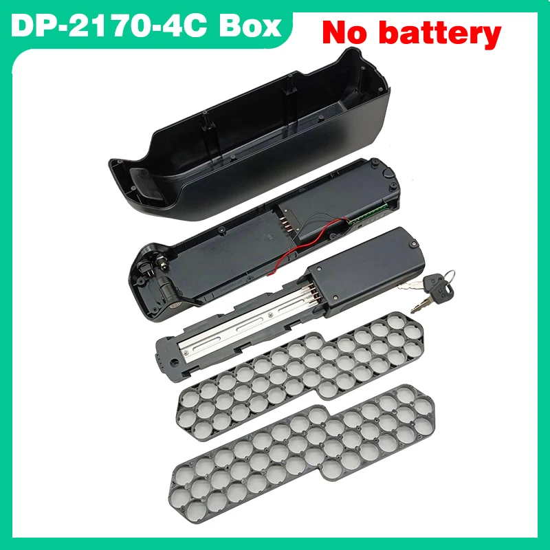 DP-2170-4C Empty E-Bike Battery Case for 39-40pcs 21700 36V/48V Battery Pack Downtube Empty Box Without Battery