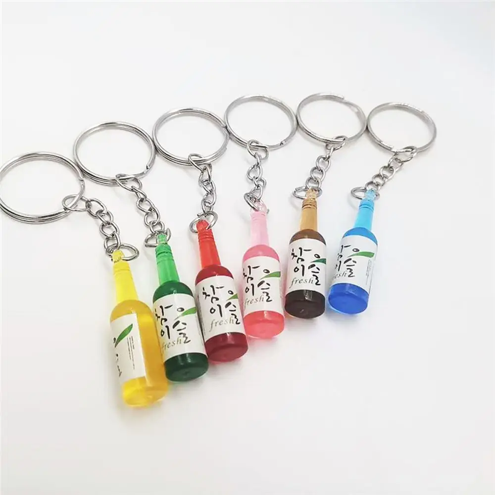 Pendant Craft Decoration  ​Accessions Soju Cans Keychain Car Key Accessories Simulation Trinket Simulation Soju Cans Keyring