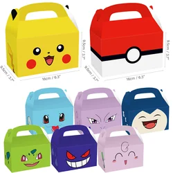 Pokemon Birthday Party Supplies Pikachu Theme Candy Boxes Snack Goody Cardboard Boxes Gifts Favors Bags for Kids Baby Shower
