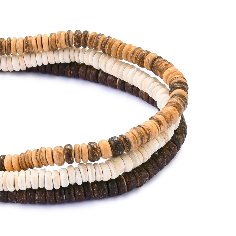 100/300/500pcs Round Coconut Shell Beads 5/8/10mm Natural Wooden Loose Bead For Jewelry Making DIY Necklace Bracelet Accessories - view 4