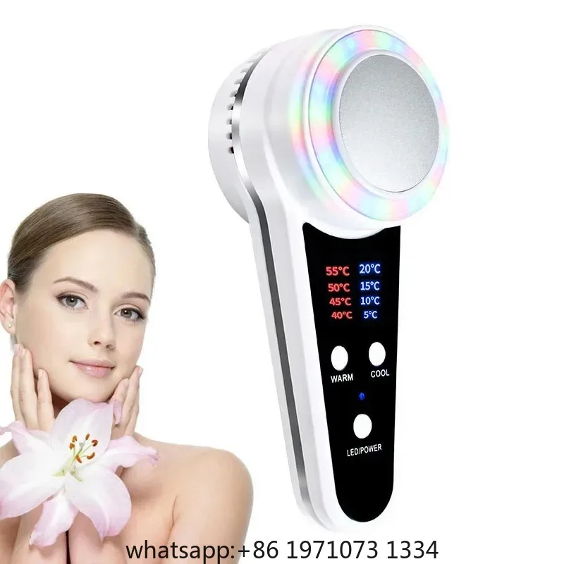 Cryotherapy Face Care Device Hot Cold Hammer Blue Photon Acne Treatment Facial Massager Skin Lifting Rejuvenation Beauty Machine