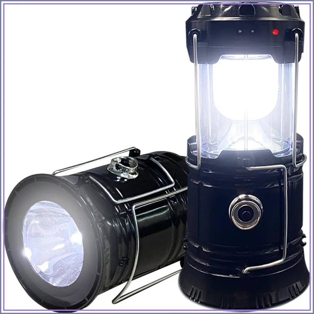 Collapsible Solar USB LED Lantern and Flashlight