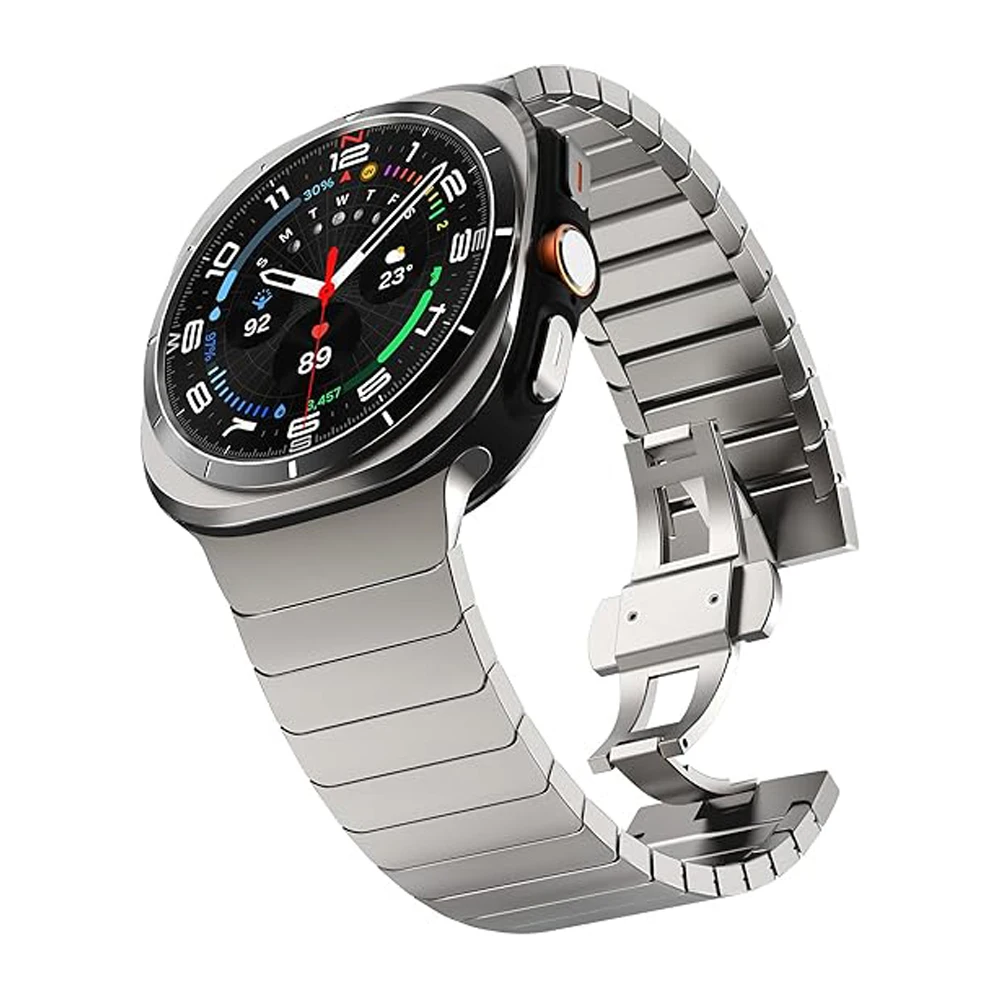 Jaytop Herren-Edelstahlarmband für Samsung Galaxy 8 Classic 46 mm Ultra 20225, luxuriöses Gliederarmband für GALAXY 7 6 5 4 44 mm 40 mm Band 7