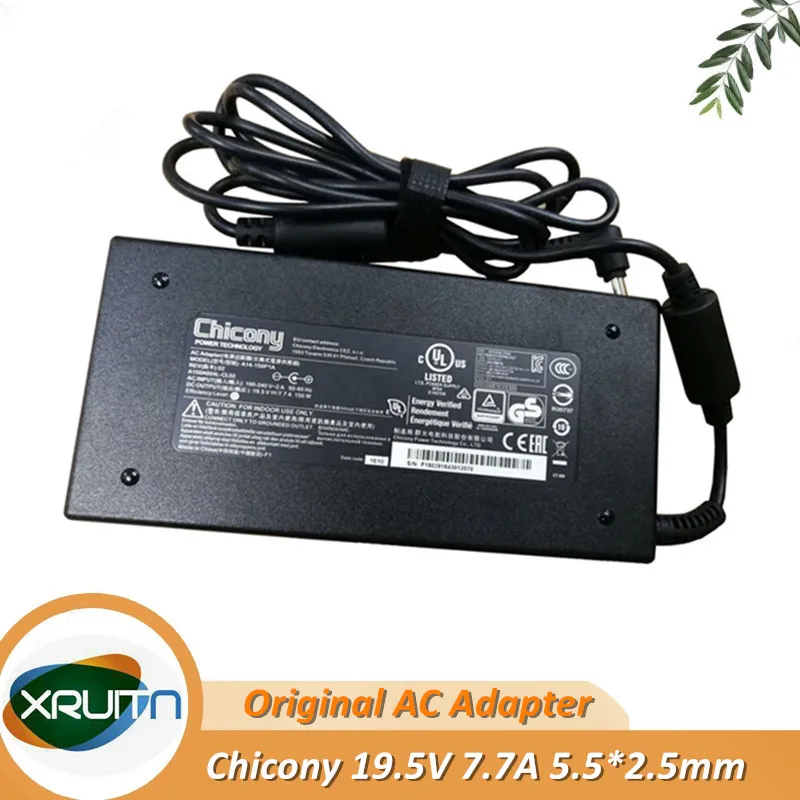 

Genuine Chicony A14-150P1A 19.5V 7.7A 150W 5.5x2.5mm ADP-150VB B AC Adapter For MSI GS60 GS70 GE62 GS63VR Laptop Power Charger