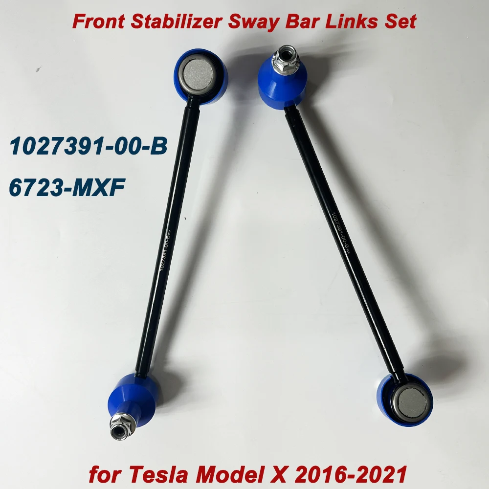 

Set of 2 For Model X (5YJX) 2015-2021 1027391-00-B 102739100B Front Axle Sway Bar End Stabilizer Link Ball Joint 6723-MXF