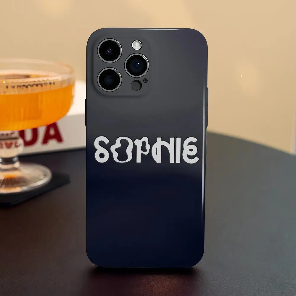 Coque de téléphone S-SOPHIE PRODUCT pour iPhone 17 16 15 14 13 12 11 Plus Pro Max Mini – Coque rigide brillante HD avec film protecteur