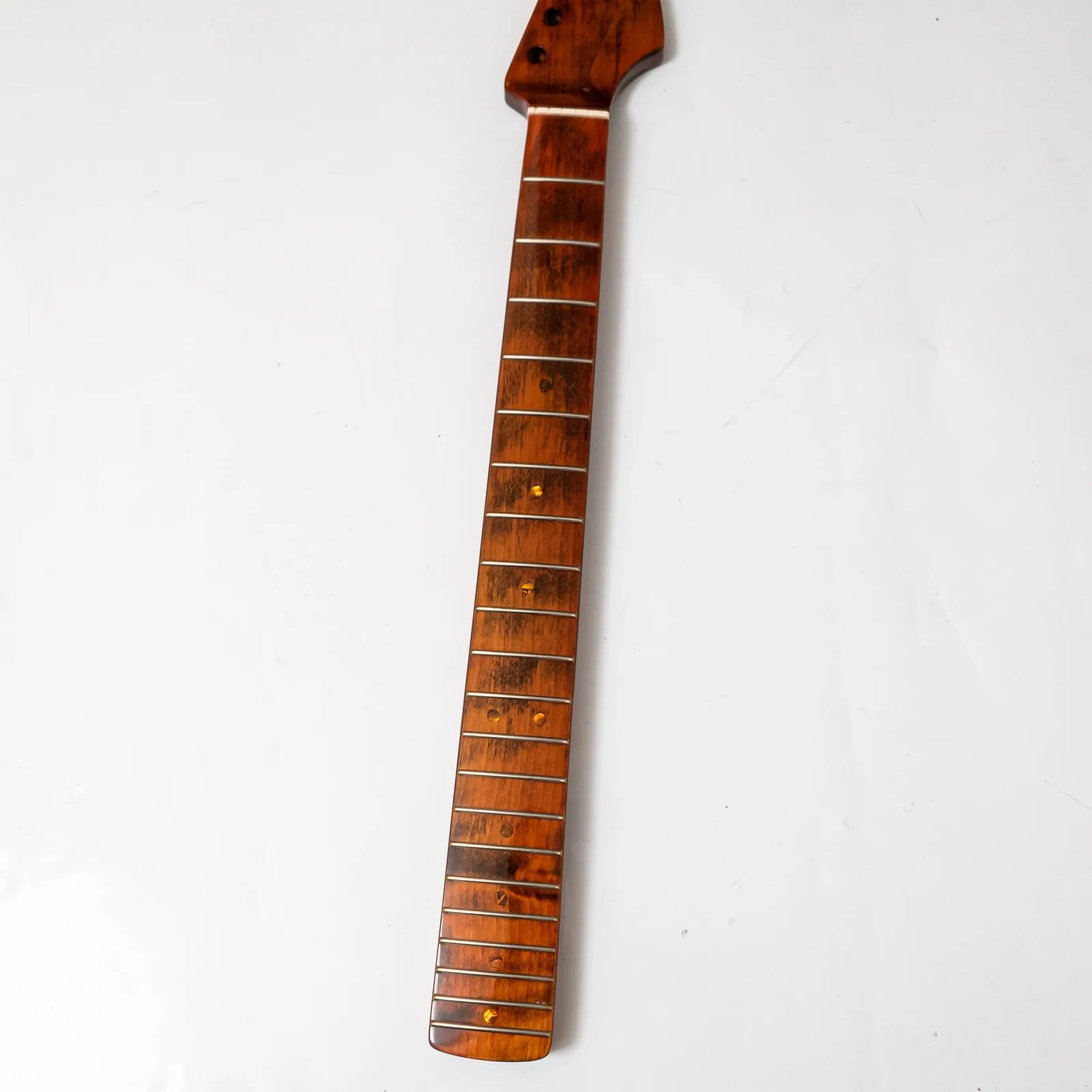 Gloss Maple Electric Guitar Neck 25.5 Inch 21 Medium Jumbo Frets Heel Adjust Bone Nut