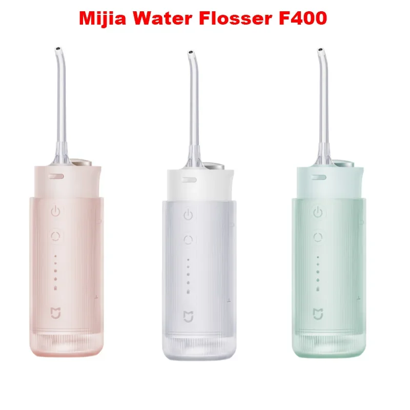 NEW MIJIA Electric Oral Irrigator F400 Portable Water Flosser 200ML 4-Mode Tooth Pick Cleaner Waterpulse for Xiaomi Mijia