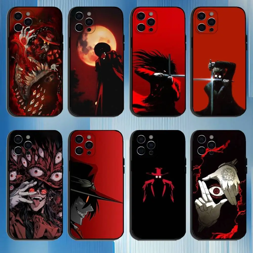 

H-HellsingS Comics Phone Case For iPhone 16,15,14,13,12,11 Plus,Pro Max, Others Soft Black Cover