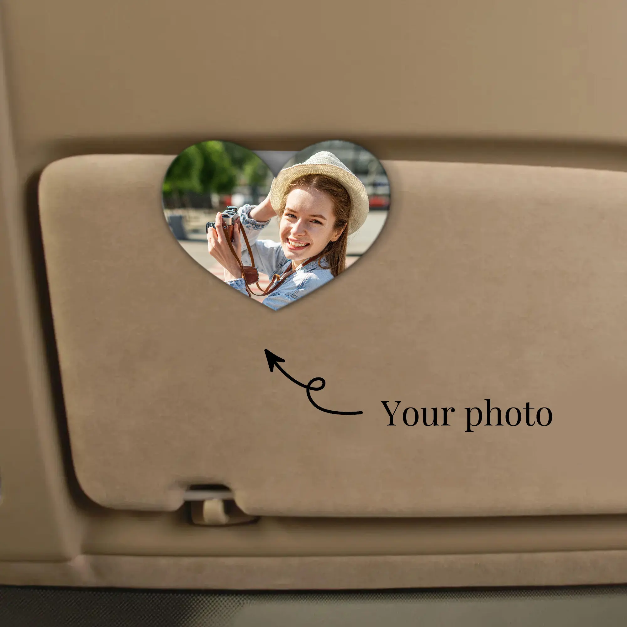 Customized photo acrylic car sunshade clips, personalized family portrait sunshade clips, car photo frames, car decorations, gif