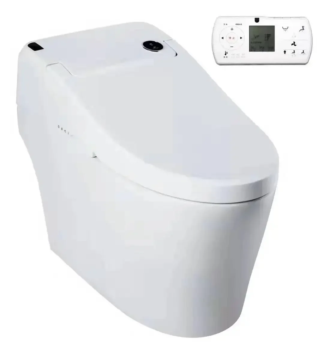 Modern auto-flip floor-stand toilet smart for Europe Intelligent one piece remote control sensor  intelligent