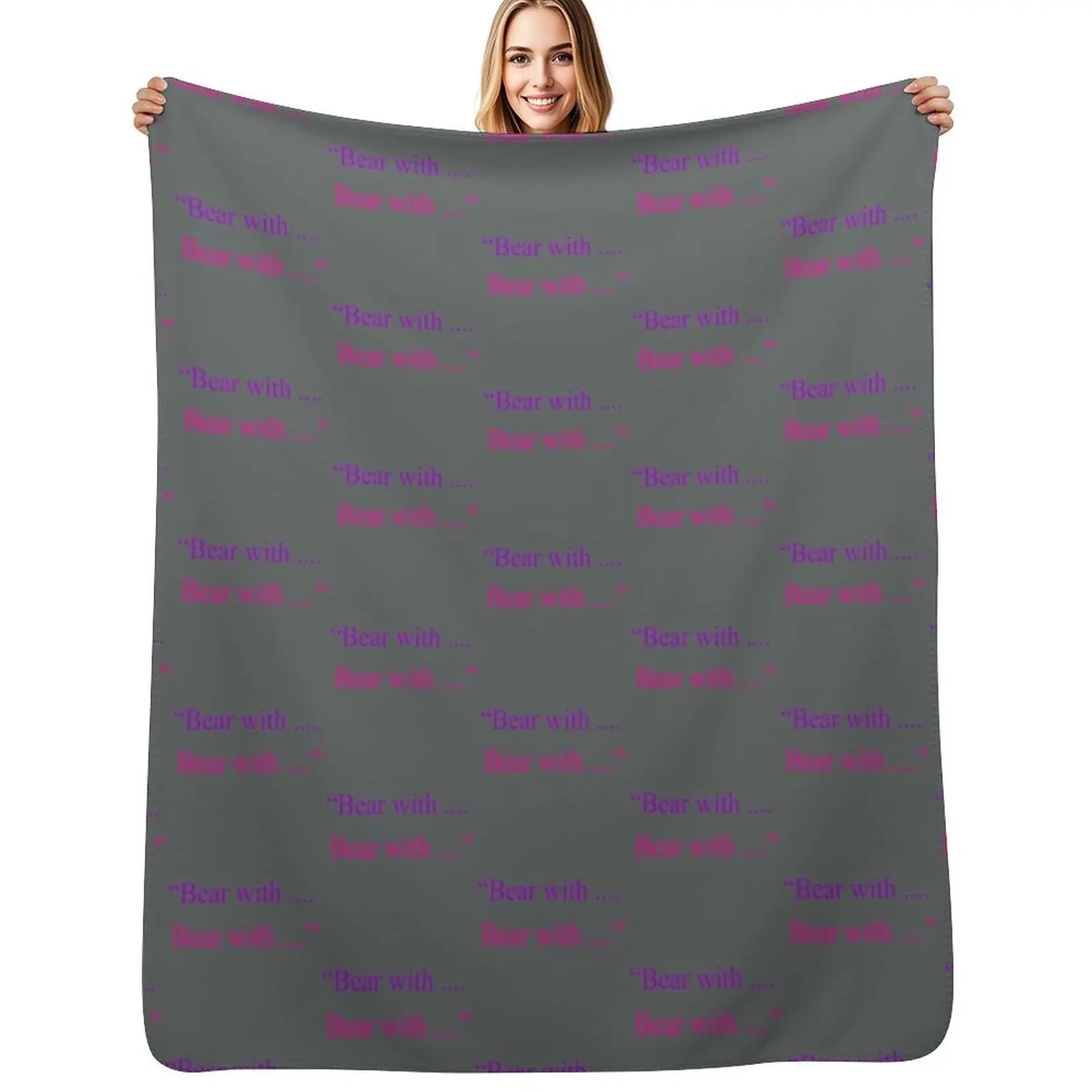 Bear With ... Bear With... Throw Blanket Lightweight Warm Blanket for Indoor Outdoor Use