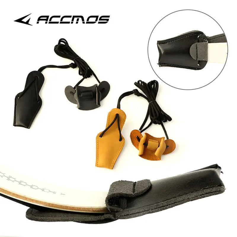 Archery Recurve Bow Stringer Leather Bow String Install Tool PU Bowstring Nylon Rope for Recurve Bow Longbow Archery Accessories