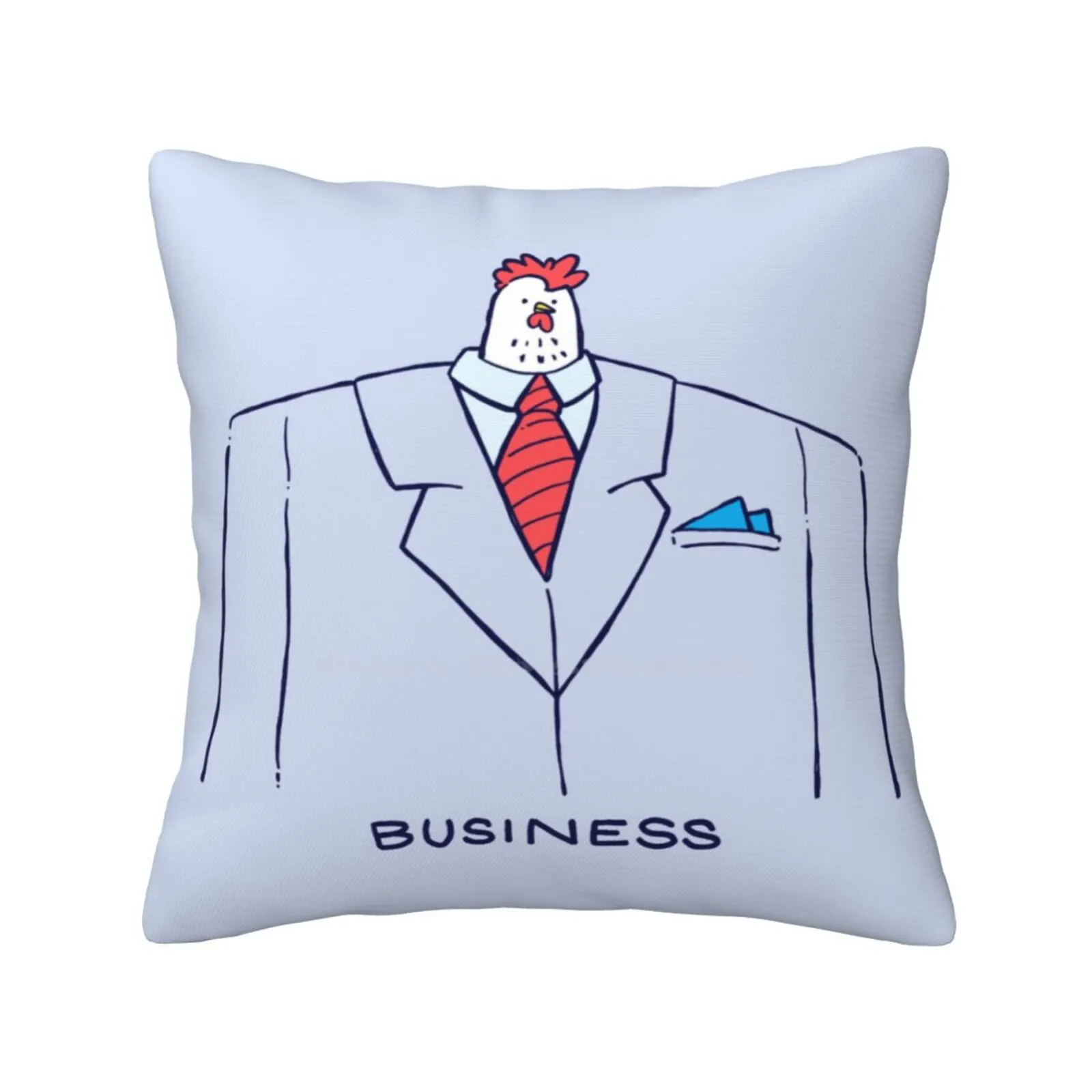 Business Chicken Bedroom Office Hug Pillowcase Suit And Tie Business Man Chicken Business Bird Poultry Working Nine To Five