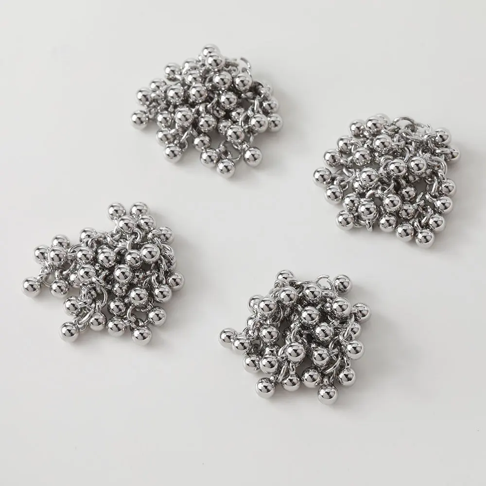 2PCS Design Grape Bunch Shape Pendant Charms for Jewelry Making Supplies Eardrop DIY Hand Made Alloy Accessories