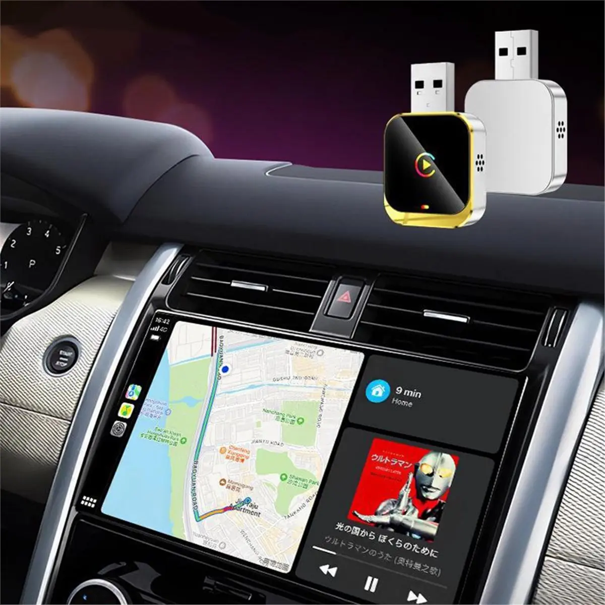 Y1192A*☀▃2in1 Wireless Carplay Android Auto Adapter USB Dongle AI Smart Box Wired Carplay to Wireless for Car