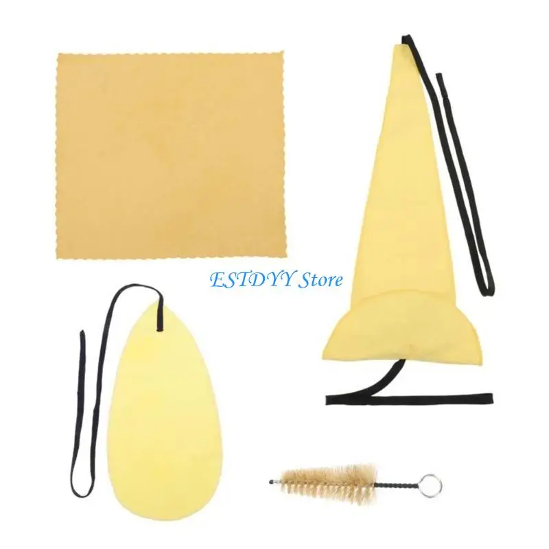 

G6DE Sax Saxophone Cleaning Cloth Cleaner Swab for Pull Through Tube Inside Cleaning Microfiber Cloth Saxophone Cleaning Rag