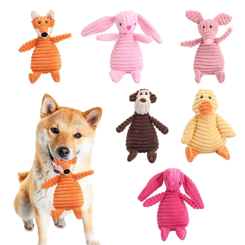 

Pet Supplies Dog Toys Cute Animal Shaped Plush Squeak Chewing Grinding Teeth Dog Toy Interactive Puppy Toys Pet Products