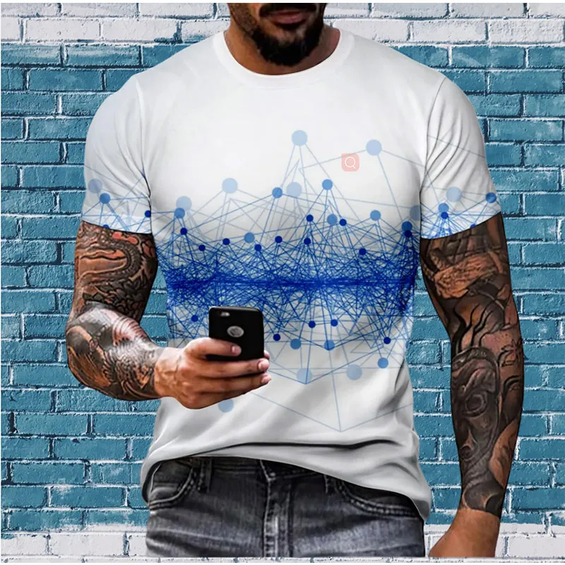 New Summer Men's Loose T-Shirt 3d Three-Dimensional Printing Creativ e Short Sleeve Street Sports Leisure Quick Dry Loose Top