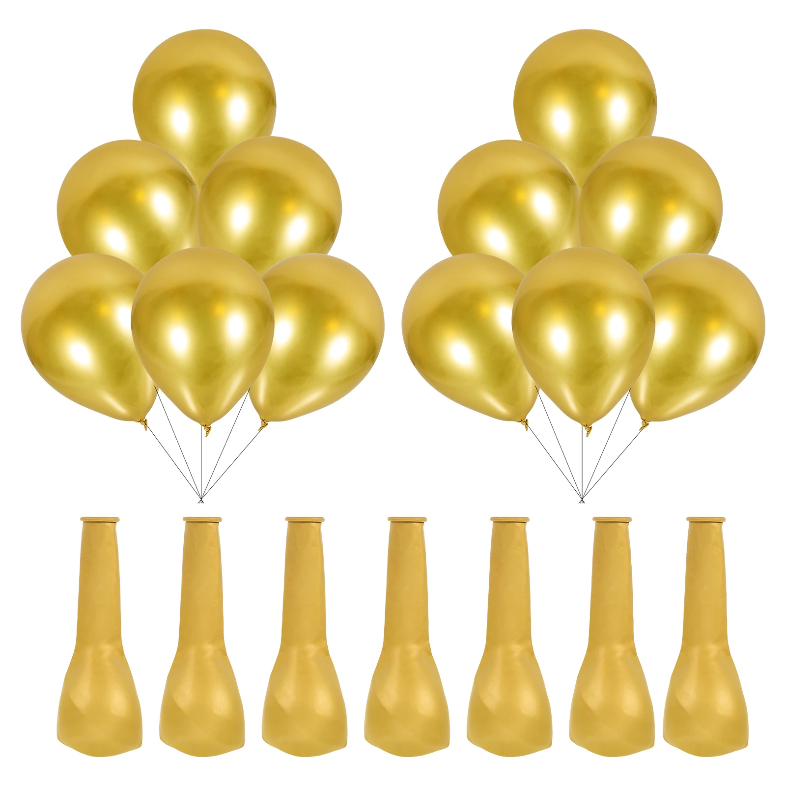 

50Pcs Elegant Metal Balloons Strong Latex Material for Party Wedding Birthday Decoration Photo Backdrop Balloon Display