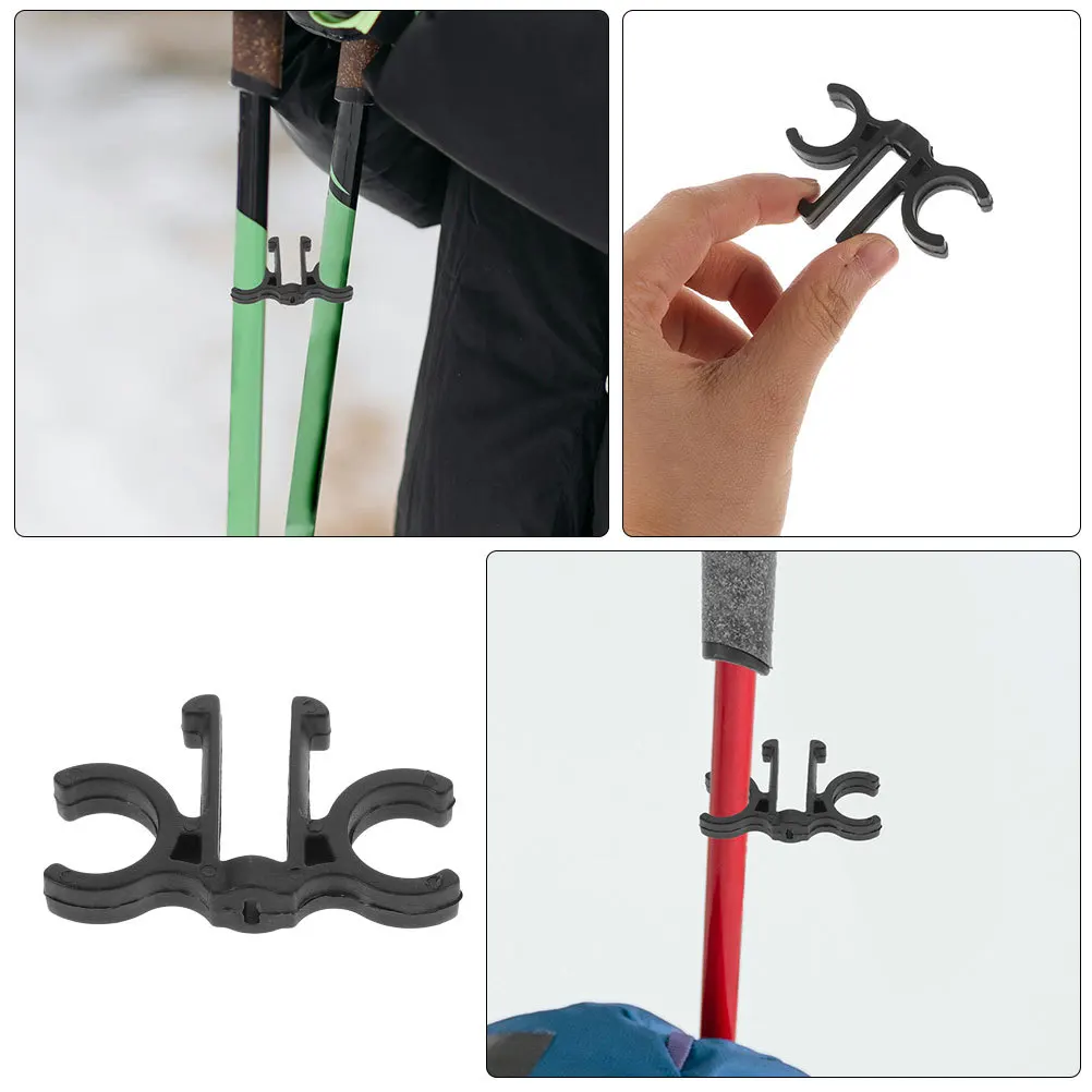 

8Pcs Adjustable Trekking Pole Clips Lightweight PVC Connectors for 18Mm Hiking Sticks Outdoor Mountaineering Fasteners