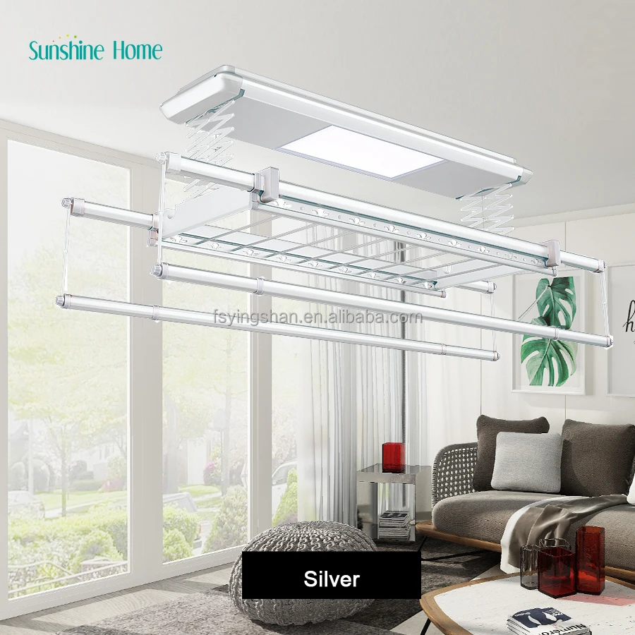 Electric LIft Clothes Dryer Rack Smart Flash Drying Hanger Telescopic Pole Clothes Drying Hangers