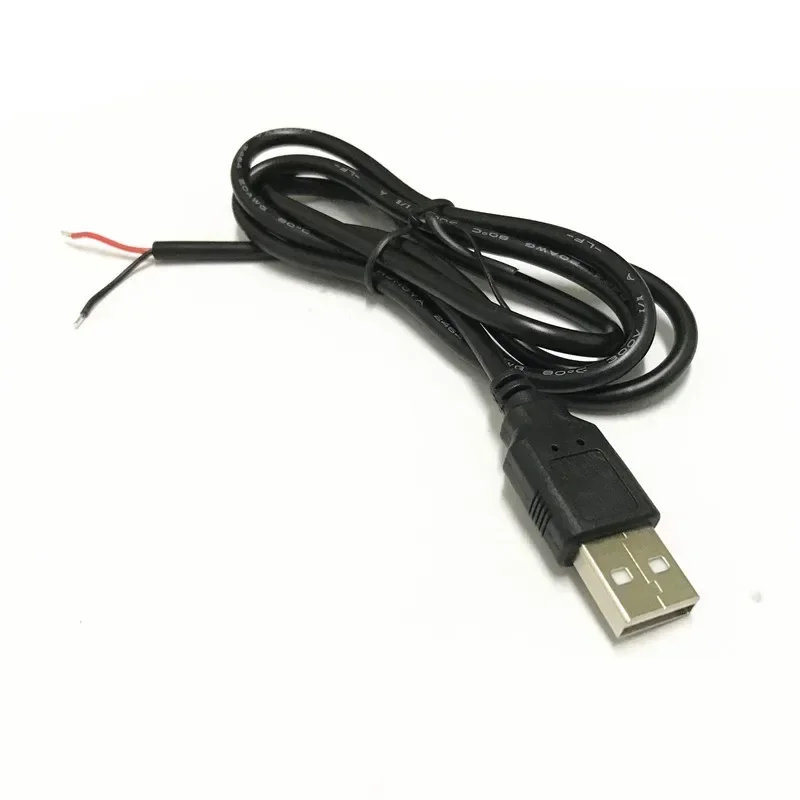 0.5 square USB male cable, 2-core data power charging cable, fan fluorescent plate, LED light bar, single head USB cable