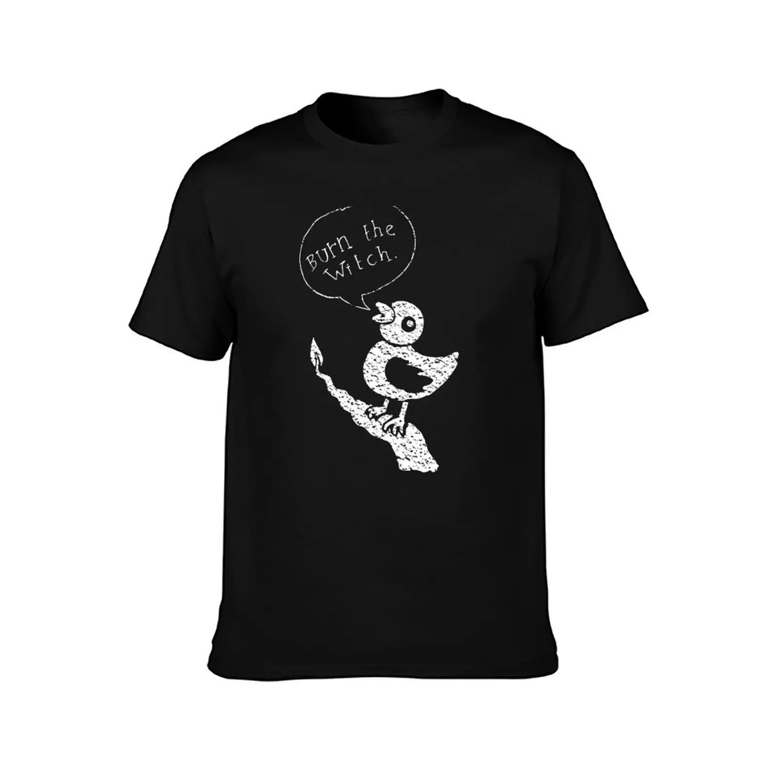 Burn the Witch- White T-Shirt Big Size Simple T-Shirt