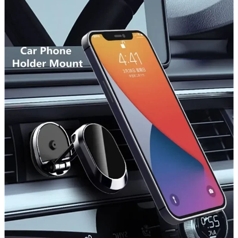 حامل هاتف السيارة المغناطيسي جبل المغناطيس الهاتف الذكي المحمول حامل خلية GPS دعم في السيارة آيفون 16 15 14 Xiaomi هواوي سامسونج