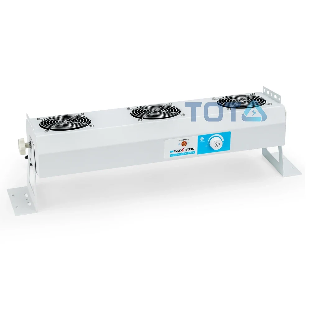 Ionizing Air Blower Anti Static Fan ESD Ionizer Multi-Fan Electrostatic Eliminator Suspended 110V 2 Fan