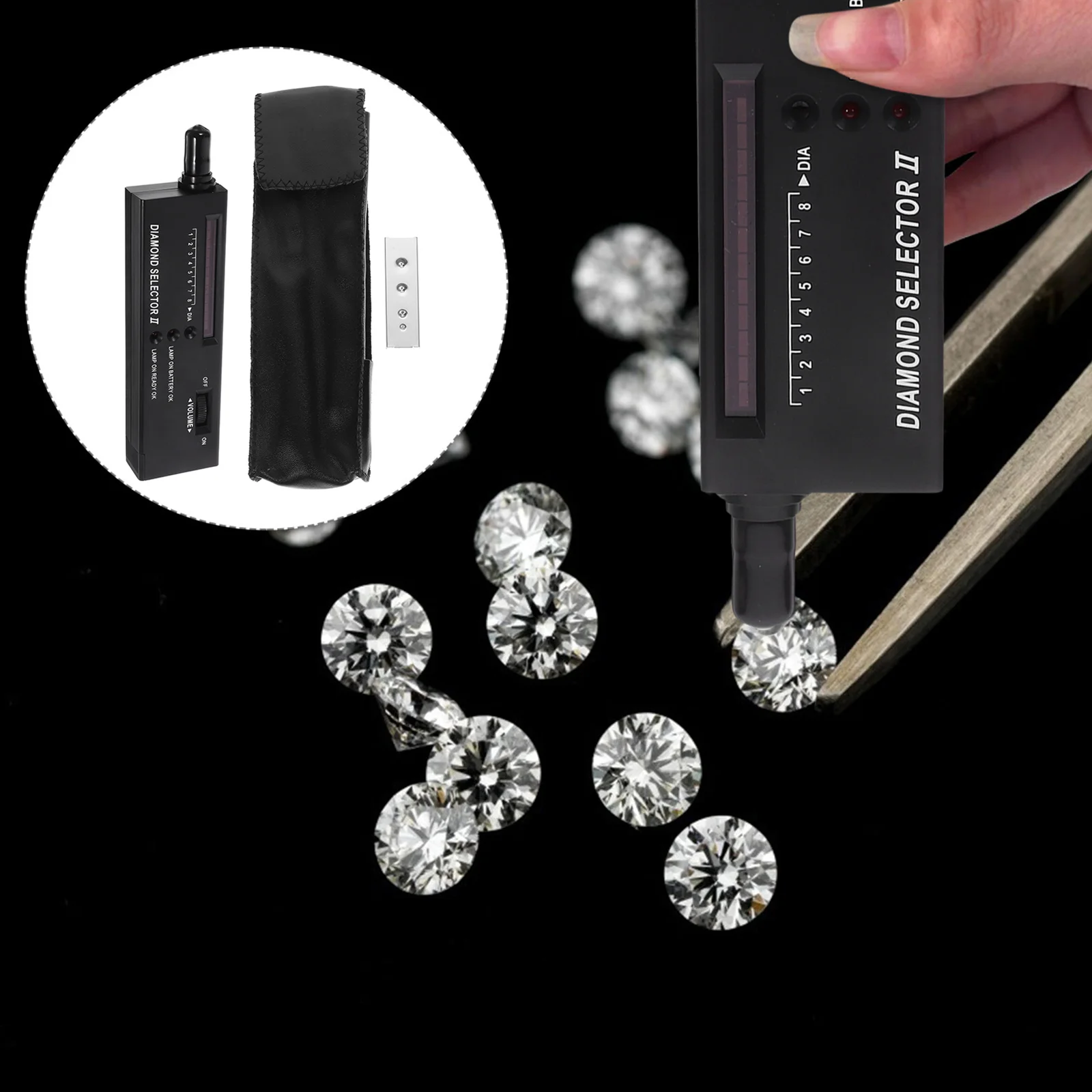 

High Accuracy Jewelery Diamond Selector II Tester with LED Indicator tester jewelry tester
