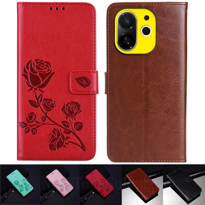 For Tecno Spark 30C 5G Leather Magnetic Wallet Book Flip Multi-Card Cover For Tecno Pop 9 5G Tecno Spark30C 5G KL8H Phone Bags