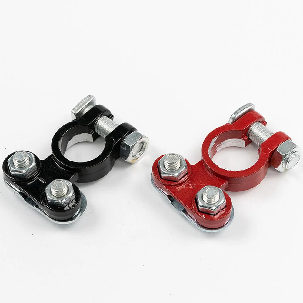 2Pcs Car Battery Terminal Clamp Pile Head Connector Clip Pole Post Heavy-duty Clamp Clip Terminal Pile Head for Auto Boat Truck