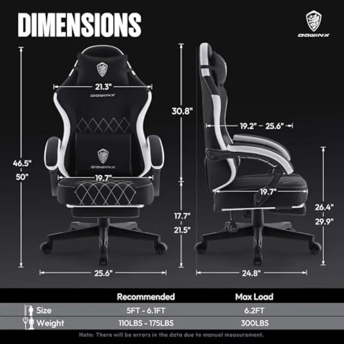 Gaming Chair with Extendable Footrest and Adjustable Backrest from 90 to 135 Degrees Featuring Pocket Spring Cushion Breathable