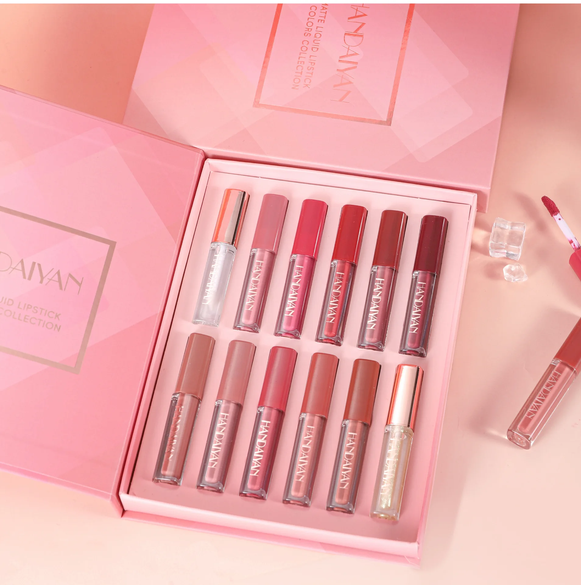 12 Pcs Matte Liquid Lipstick Set, Waterproof Long Lasting Lip Gloss, Non Transfer & Smudge Proof, Full Color Lip Makeup Kit