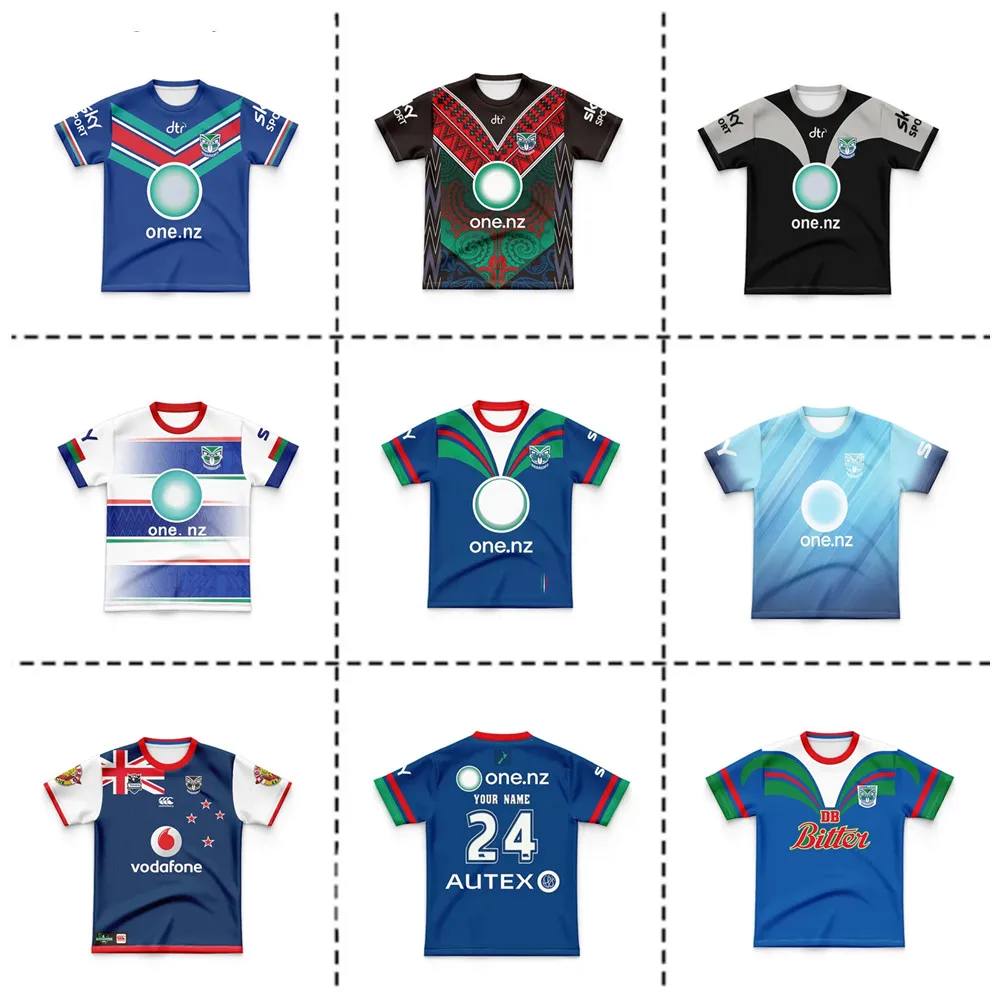 2023 2024 New Zealand Warriors Kids Home Away Native Tradycyjna koszulka treningowa do rugby Rozmiar: 16-26