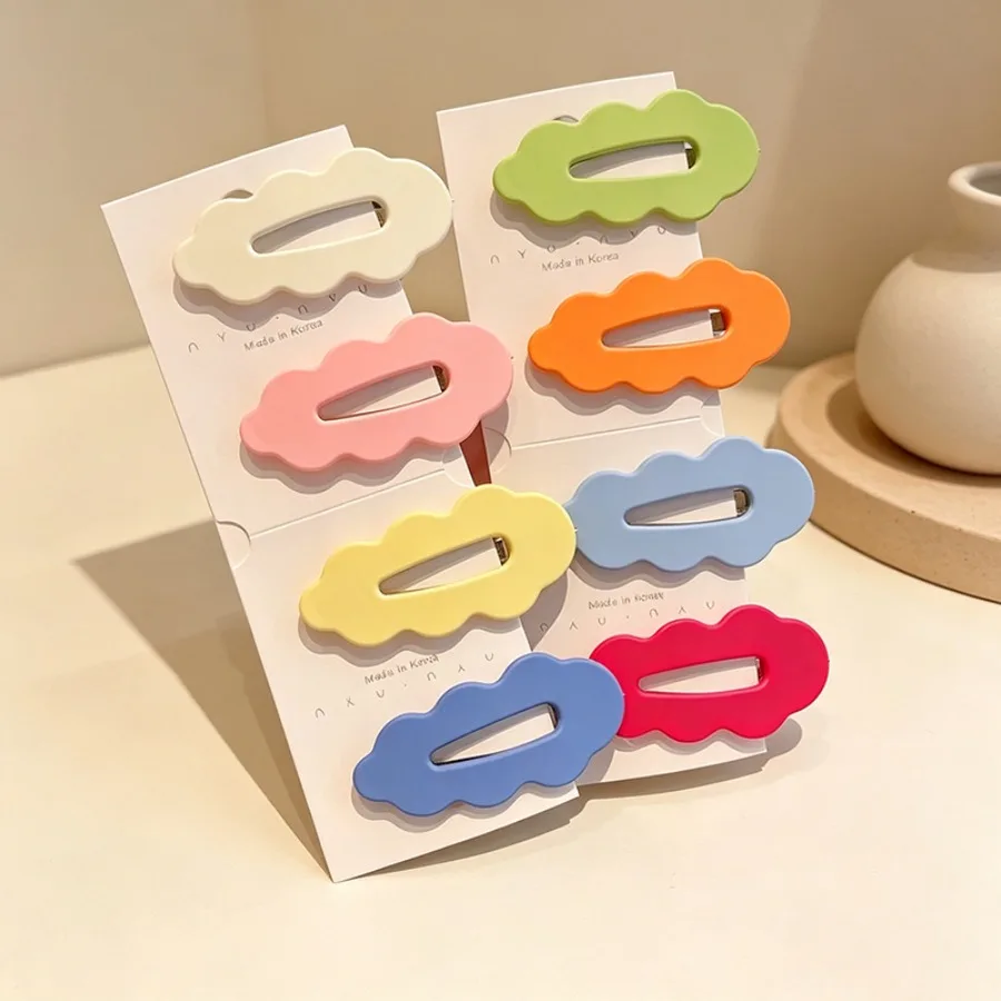 Candy color wave cloud BB clip, girl sweet side hairpin, bangs clip, back of head hairpin, same broken hair BB clip