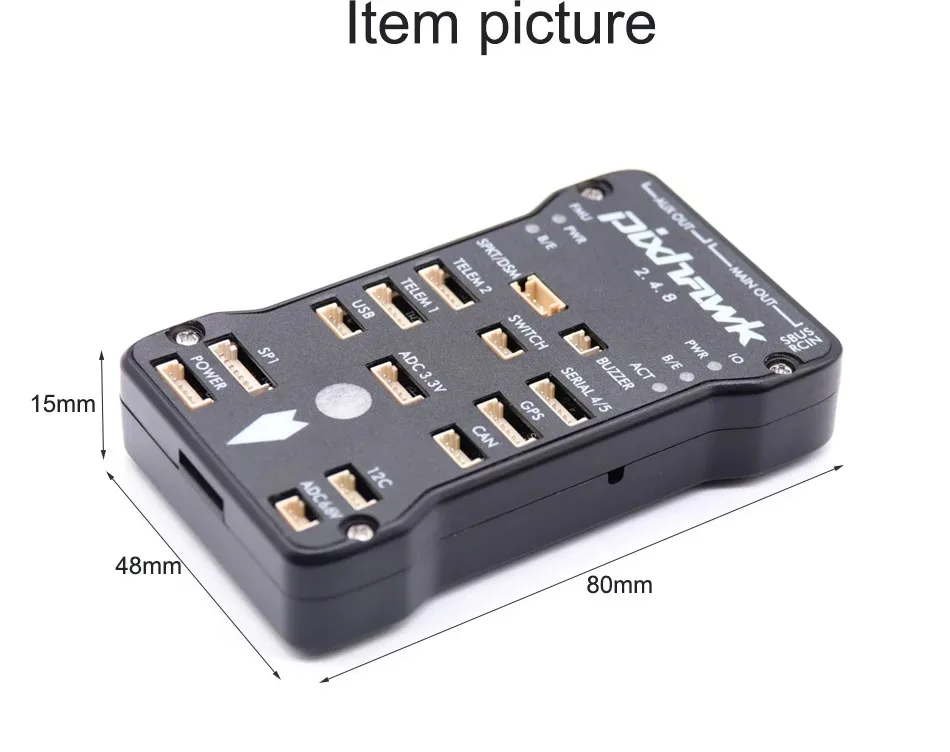 Rctosky Pixhawk 433MHZ Radio telemetry PX4 PIX 2.4.8 32 Bit Flight Controller Autopilot with 4G SD Safety Switch Buzzer