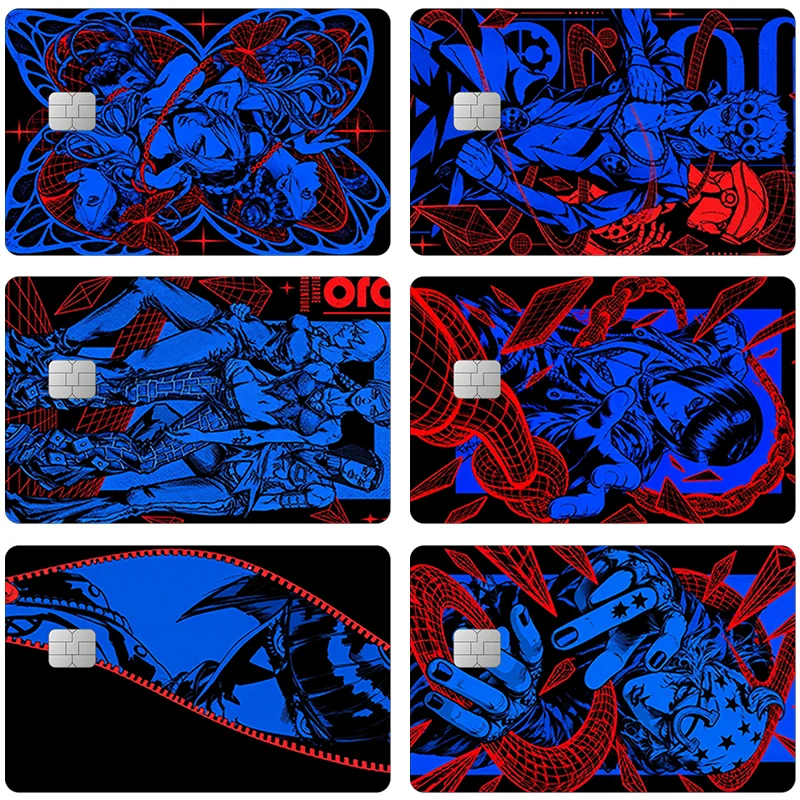 Hot Seller Giorno Giovanna JoJo Anime Cartoon Matte Bank Debit Card Sticker Decoration Accessories Daily Jewelry Birthday Gift