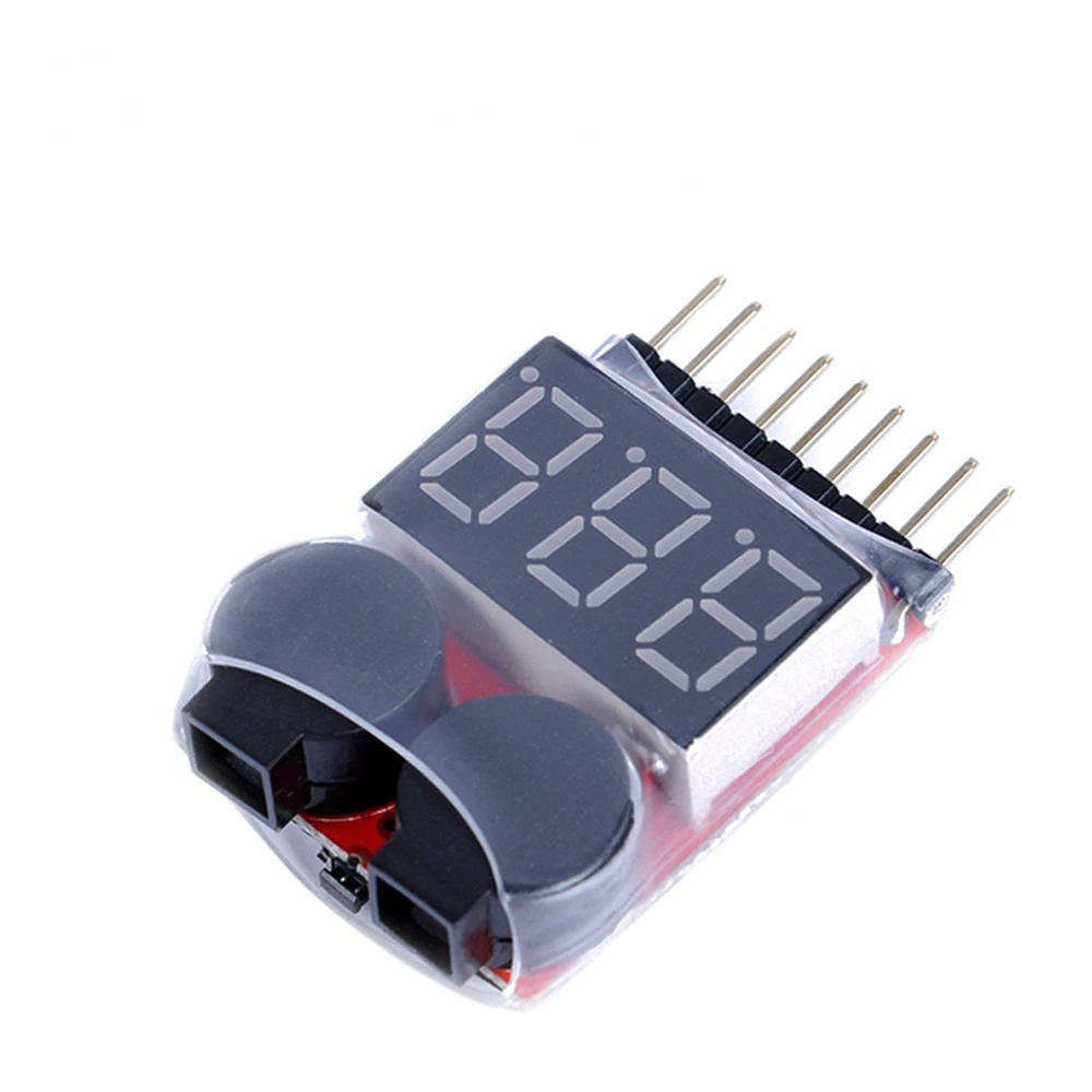 RC remote control auto parts battery voltage display electric quantity alarm 1s-8s 7.4v 11.1v instrument tester