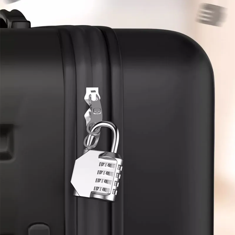 4 Dial Digit Password Lock Combination Suitcase Luggage Metal Code Password Lock Padlock Zinc Alloy Coded Lock Keyed Padlock