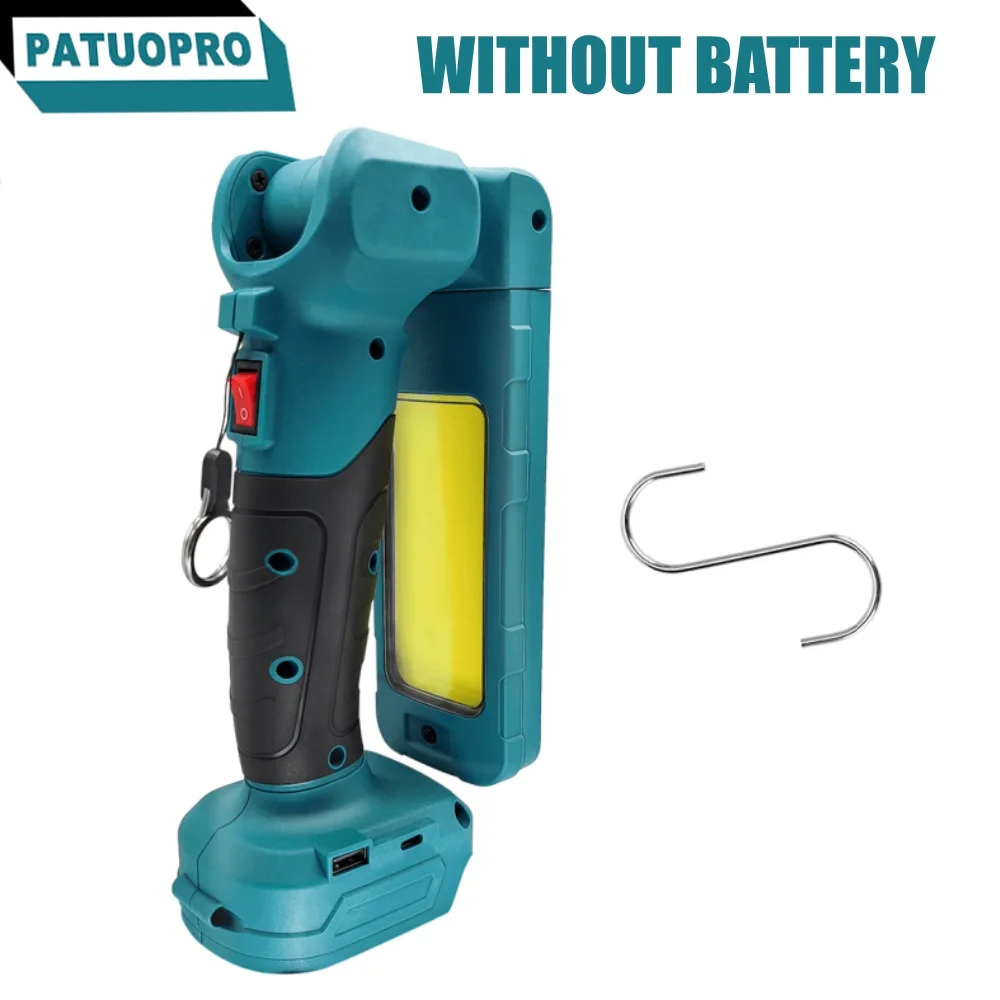 Cordless LED Flashlight Work Light Handheld Spotlight Fit Makita 18V Battery (No Battery)