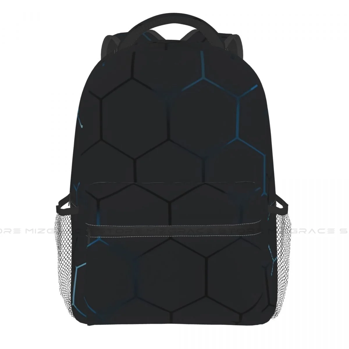 Futuristic Honeycomb Students School Bags Boy Girl Fashion Teens Books Backpack Soft Rucksack Unisex