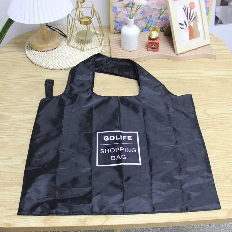 Customize Grocery Eco Friendly Folding shopping bag Polyester Reusable Foldable Shopping tote Bags With Logo supermarket bag